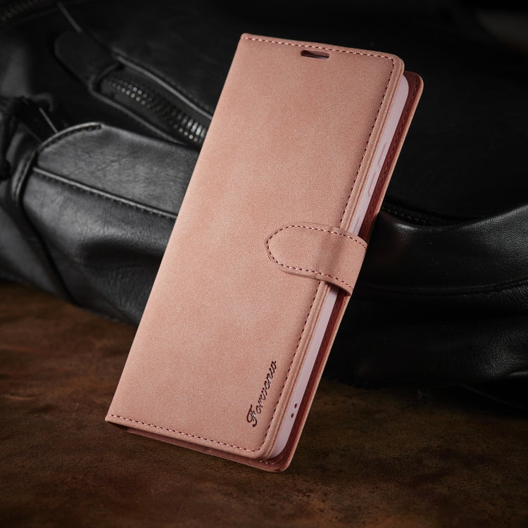 For Samsung Galaxy A52 5G/4G Forwenw F1 Series Matte Strong Magnetism Horizontal Flip Leather Case with Holder & Card Slots & Wallet & Photo Frame(Rose Gold) - Galaxy Phone Cases by Forwenw | Online Shopping UK | buy2fix