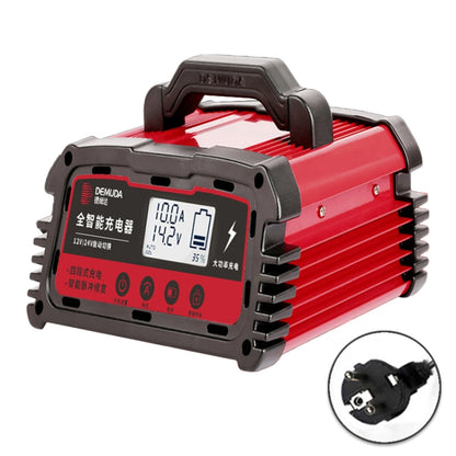 DEMUDA DC200 20A 12V / 24V Car Battery Charger Intelligent Pulse Repair Type Lead-acid Battery, Plug Type:EU Plug(Red) - In Car by buy2fix | Online Shopping UK | buy2fix