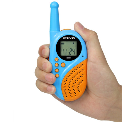 1 Pair RETEVIS RT35 0.5W EU Frequency 446MHz 8CH Handheld Children Walkie Talkie(Blue) - Children by RETEVIS | Online Shopping UK | buy2fix