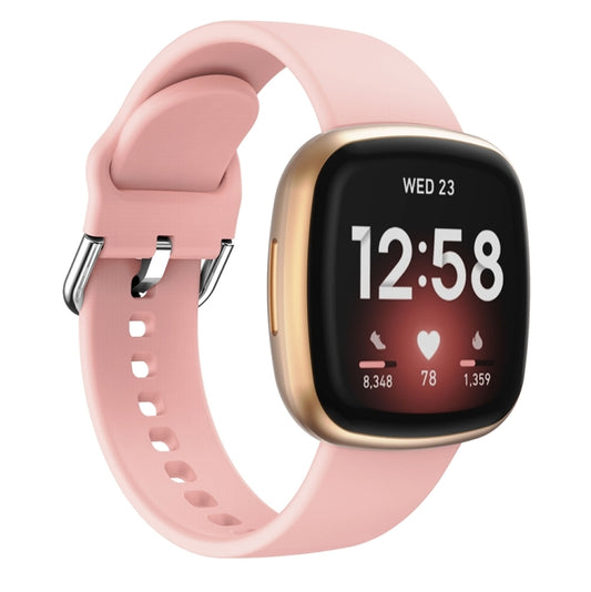 For Fitbit Versa 3 Silicone Watch Band(Pink) - Watch Bands by buy2fix | Online Shopping UK | buy2fix