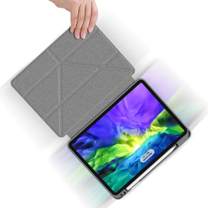 For iPad Pro 11 2022 / 2021 / 2020 MMutural Multi-fold Smart Leather Tablet Case(Dark Green) - iPad Pro 11 (2022/2021) Cases by Mutural | Online Shopping UK | buy2fix