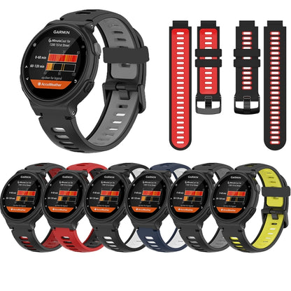 For Garmin Forerunner 220/230/235/620/630/735XT Two-color Silicone Watch Band(Red+Black) - Smart Wear by buy2fix | Online Shopping UK | buy2fix