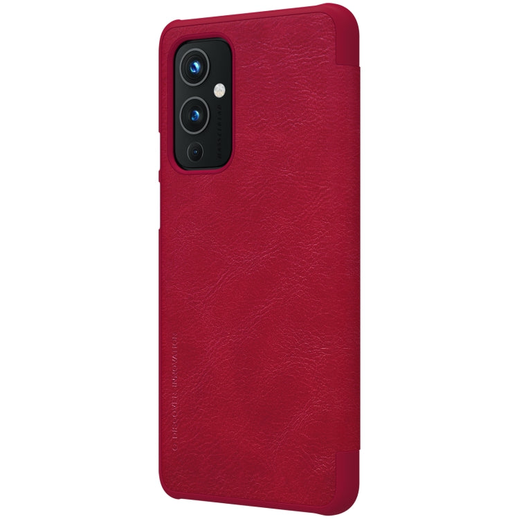 For OnePlus 9 (IN/CN Version) NILLKIN QIN Series Crazy Horse Texture Horizontal Flip Leather Case with Card Slot(Red) - OnePlus Cases by NILLKIN | Online Shopping UK | buy2fix