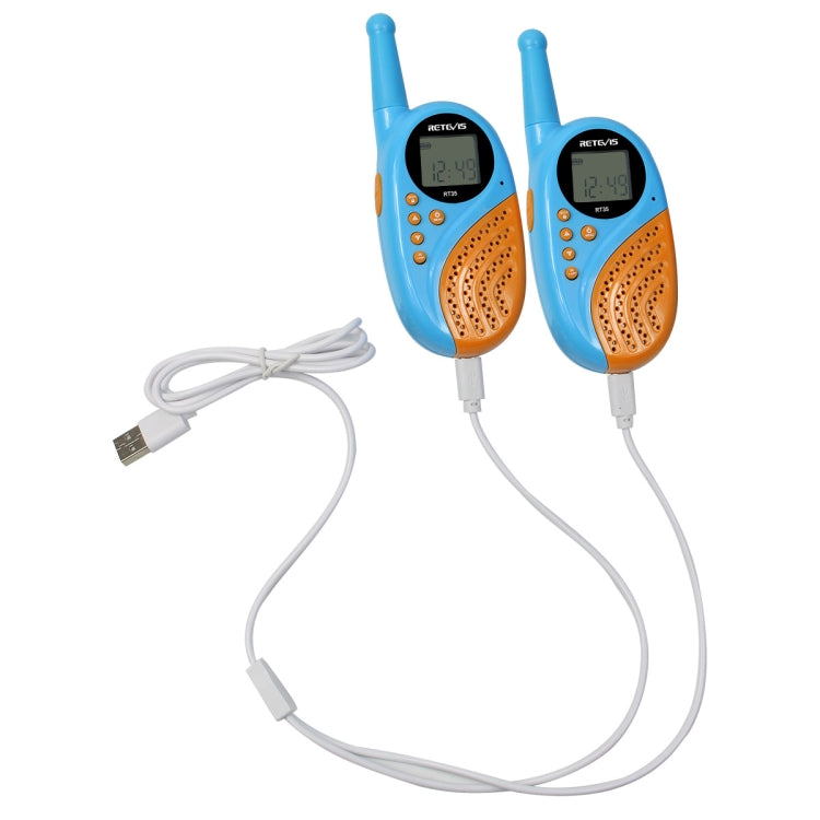 1 Pair RETEVIS RT-35 0.5W EU Frequency 446MHz 8CHS Children Handheld Walkie Talkie(Blue) - Children by RETEVIS | Online Shopping UK | buy2fix