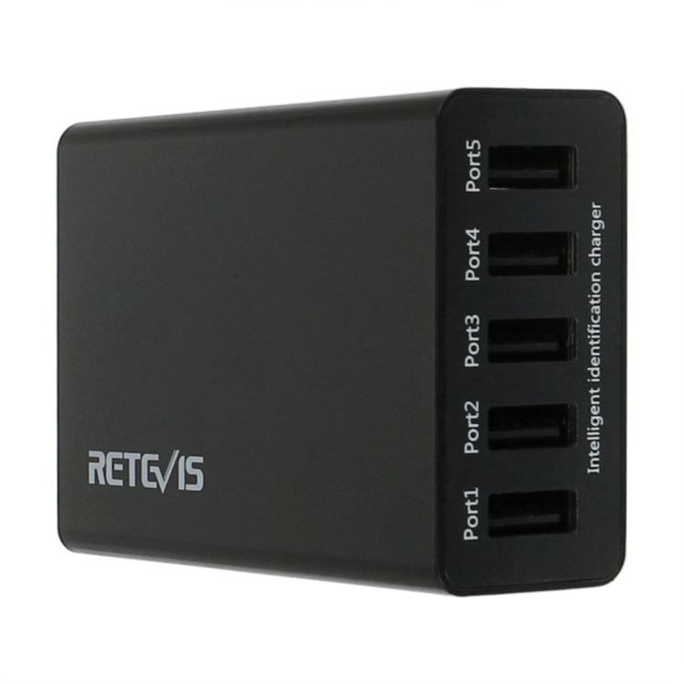 RETEVIS RTC501 40W / 8A 5 Ports USB Multi-function Charger Desktop Charging Station for H-777/RT27/RT7/RT22/H-777S - Consumer Electronics by RETEVIS | Online Shopping UK | buy2fix