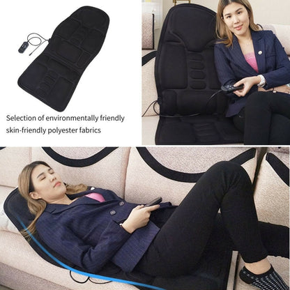 7 Massage Heads 8 Modes Car / Household Multifunctional Whole Body Cervical Massage Seat Cushion, Plug Type:EU Plug(Black) - In Car by buy2fix | Online Shopping UK | buy2fix