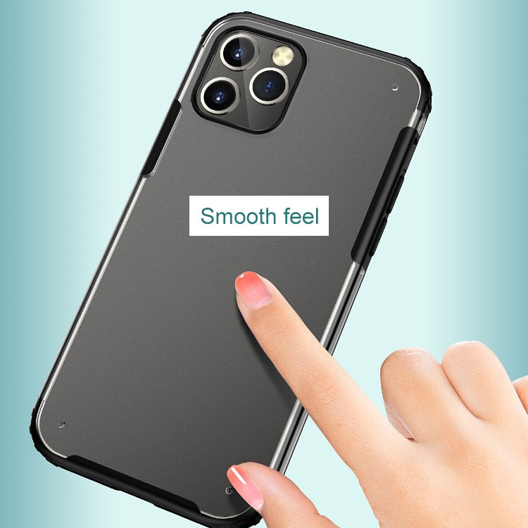 For iPhone 12 / 12 Pro Shockproof Ultra-thin Frosted TPU + PC Protective Case(Black) - iPhone 12 / 12 Pro Cases by WK | Online Shopping UK | buy2fix