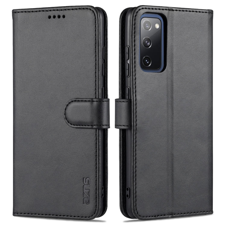 For Samsung Galaxy S20 FE / S20 Lite / S20 Fan Edition / S20 FE 5G / S20 FE 2022 AZNS Skin Feel Calf Texture Horizontal Flip Leather Case with Card Slots & Holder & Wallet(Black) - Galaxy S20 FE Cases by AZNS | Online Shopping UK | buy2fix