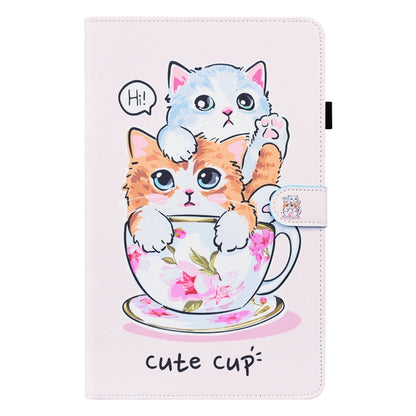 For Samsung Galaxy Tab S5e 10.5 SM-T720 / SM-T725 Animal Pattern Horizontal Flip Leather Case with Holder & Card Slots & Photo Frame(Cat Brothers) - Tab S5E 10.5 T720 / T725 by buy2fix | Online Shopping UK | buy2fix