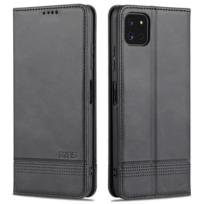 For Samsung Galaxy A22 5G AZNS Magnetic Calf Texture Horizontal Flip Leather Case with Card Slots & Holder & Wallet(Black) - Galaxy Phone Cases by AZNS | Online Shopping UK | buy2fix