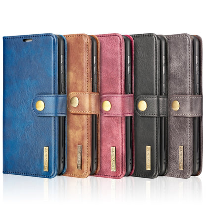 For Samsung Galaxy S21 FE DG.MING Crazy Horse Texture Flip Detachable Magnetic Leather Case with Holder & Card Slots & Wallet(Brown) - Galaxy Phone Cases by DG.MING | Online Shopping UK | buy2fix