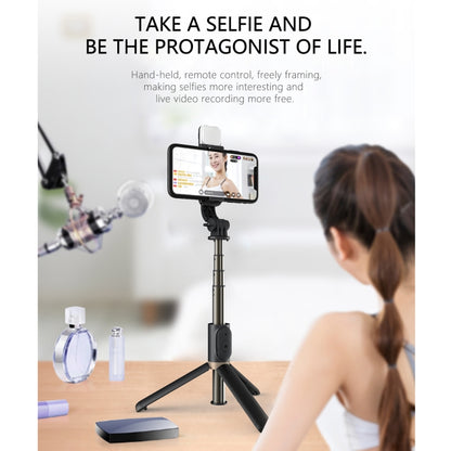 Q03S Fill Light Bluetooth Selfie Stick Tripod Mobile Phone Holder(White) - Consumer Electronics by buy2fix | Online Shopping UK | buy2fix