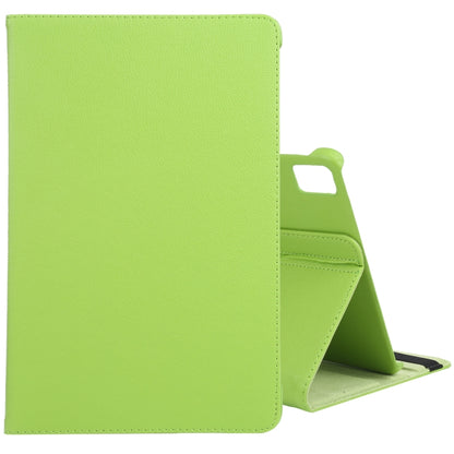 For Huawei MatePad Pro 12.6 2021 360 Degree Rotation Litchi Texture Horizontal Flip Leather Case with Holder(Green) - Huawei by buy2fix | Online Shopping UK | buy2fix