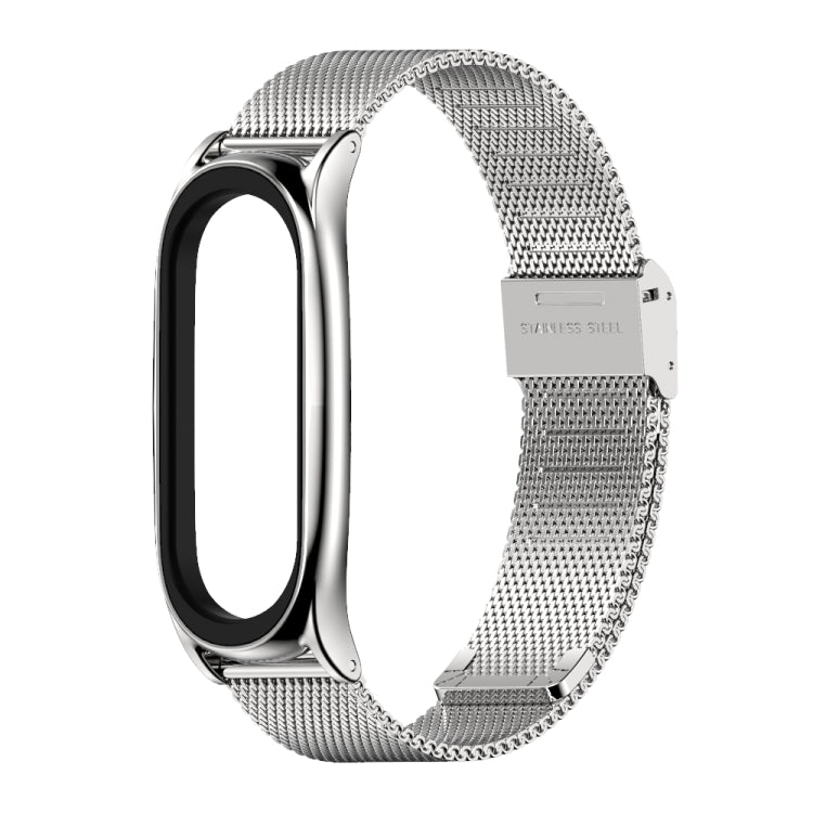 For Xiaomi Mi Band 6 / 5 / 4 / 3 Mijobs Milan Buckle Plus Stainless Steel Watch Band(Silver) - Watch Bands by MIJOBS | Online Shopping UK | buy2fix