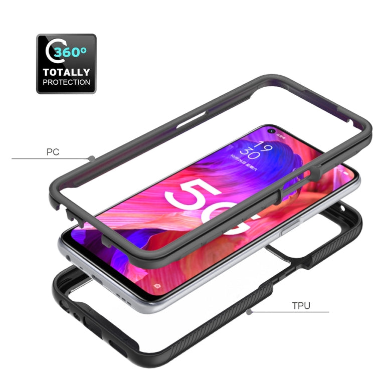 For OPPO A54 5G / A74 5G Starry Sky Solid Color Series Shockproof PC + TPU Case(Purple) - OPPO & vivo Accessories by buy2fix | Online Shopping UK | buy2fix