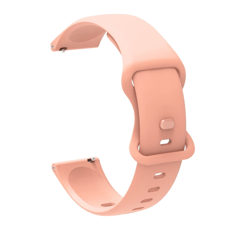 20mm For Amazfit GTS 2e Butterfly Buckle Silicone Watch Band(Pink) - Watch Bands by buy2fix | Online Shopping UK | buy2fix