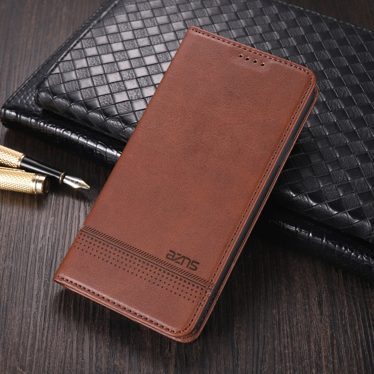 For Honor 50 AZNS Magnetic Calf Texture Horizontal Flip Leather Case with Card Slots & Holder & Wallet(Dark Brown) - Honor Cases by AZNS | Online Shopping UK | buy2fix