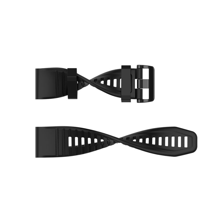 For Garmin Fenix 6 22mm Smart Watch Quick Release Silicon Watch Band(Black) - Watch Bands by buy2fix | Online Shopping UK | buy2fix