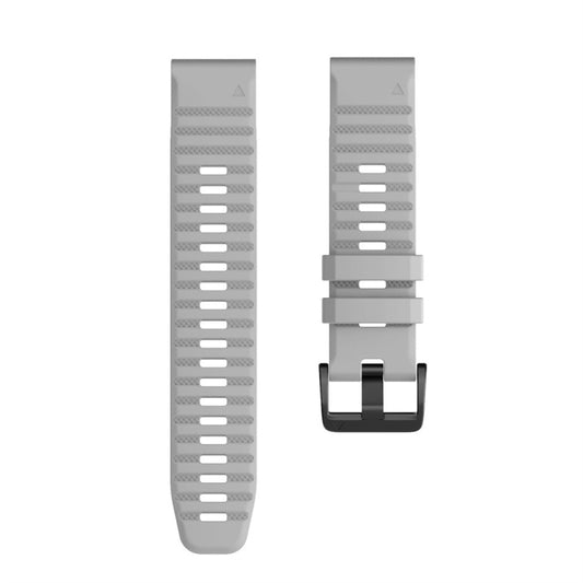 For Garmin Fenix 7X / 6X 26mm Smart Watch Quick Release Silicon Watch Band(Grey) - Smart Wear by buy2fix | Online Shopping UK | buy2fix