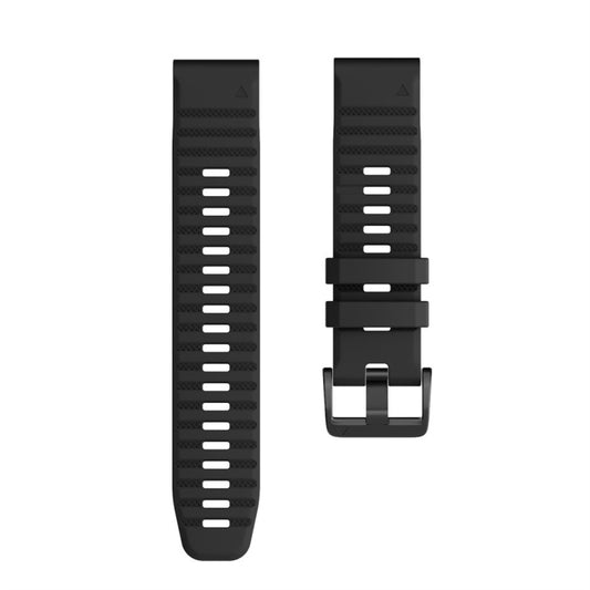 For Garmin Fenix 7X / 6X 26mm Smart Watch Quick Release Silicon Watch Band(Black) - Watch Bands by buy2fix | Online Shopping UK | buy2fix