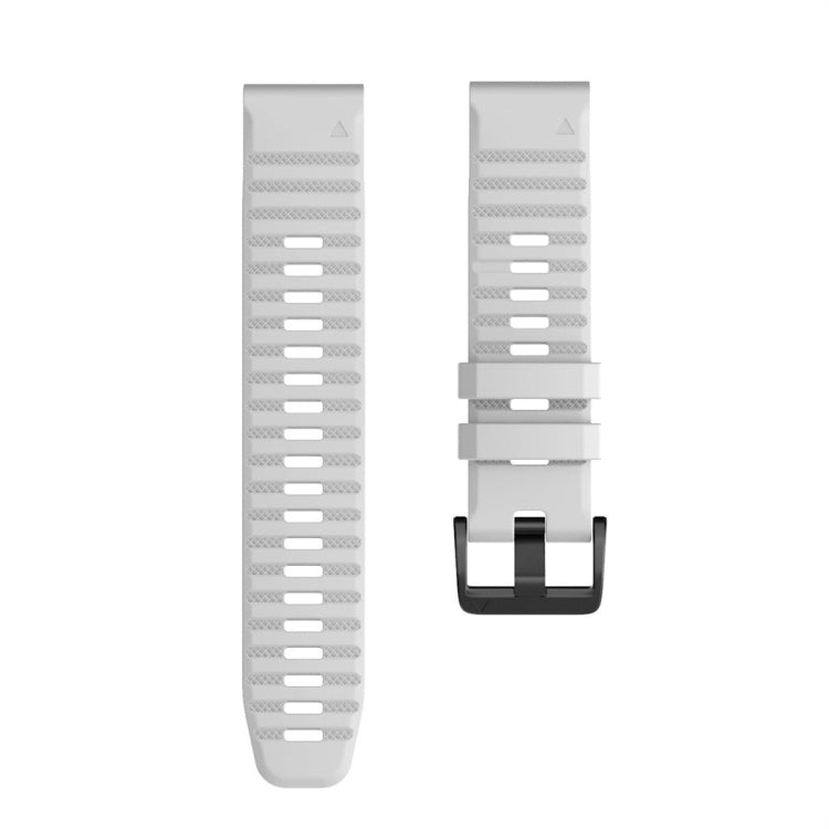 For Garmin Fenix 7X / 6X 26mm Smart Watch Quick Release Silicon Watch Band(White) - Watch Bands by buy2fix | Online Shopping UK | buy2fix