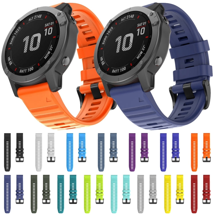 For Garmin Fenix 7X / 6X 26mm Smart Watch Quick Release Silicon Watch Band(Orange) - Watch Bands by buy2fix | Online Shopping UK | buy2fix