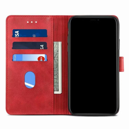 For Samsung Galaxy S21 5G GUSSIM Business Style Horizontal Flip Leather Case with Holder & Card Slots & Wallet(Red) - Galaxy S21 5G Cases by GUSSIM | Online Shopping UK | buy2fix