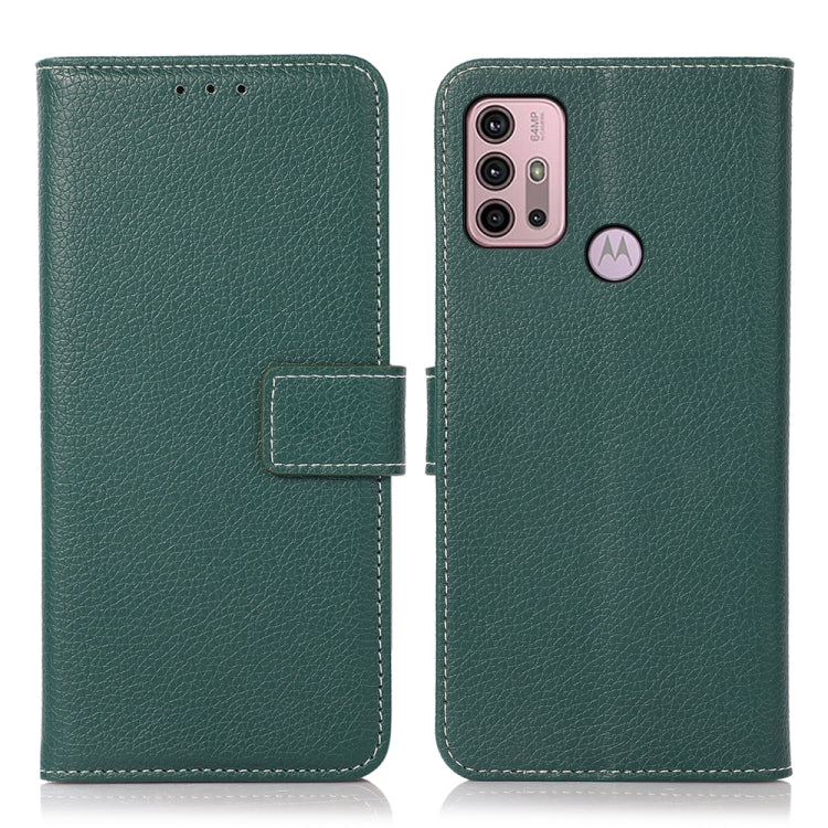 For Motorola Moto G30 / G20 / G10 4G Litchi Texture PU + TPU Horizontal Flip Leather Case with Holder & Card Slots & Wallet(Green) - Motorola Cases by buy2fix | Online Shopping UK | buy2fix