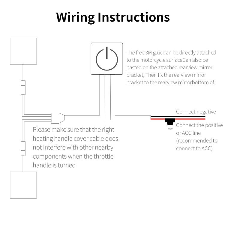 WUPP CS-974B1 Motorcycle Modified Hook and Loop Fastener Intelligent Electric Heating Hand Cover Heated Grip with Three Gear Temperature Control - Grips by WUPP | Online Shopping UK | buy2fix