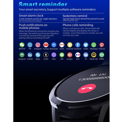 QS29 1.28 inch IPS Screen Bluetooth 5.0 IP67 Waterproof Smart Bracket, Support Sleep Monitoring/Heart Rate Monitoring/Body Temperature Monitoring(Black) - Smart Wear by buy2fix | Online Shopping UK | buy2fix