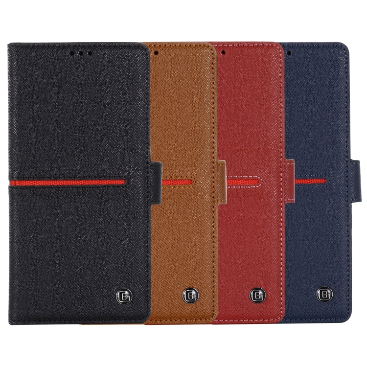 For Galaxy Note 10 GEBEI Top-grain Leather Horizontal Flip Protective Case with Holder & Card Slots & Wallet & Photo Frame(Red Wine) - Galaxy Phone Cases by GEBEI | Online Shopping UK | buy2fix