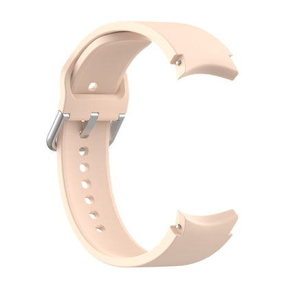 For Samung Galaxy Watch4 40mm / 44mm Silicone Silver Round Buckle Watch Band(Light Pink) - Smart Wear by buy2fix | Online Shopping UK | buy2fix