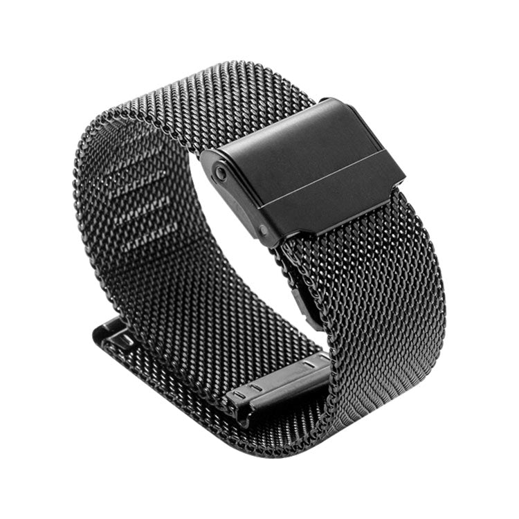20mm 304 Stainless Steel Double Buckles Watch Band(Black) - Smart Wear by buy2fix | Online Shopping UK | buy2fix