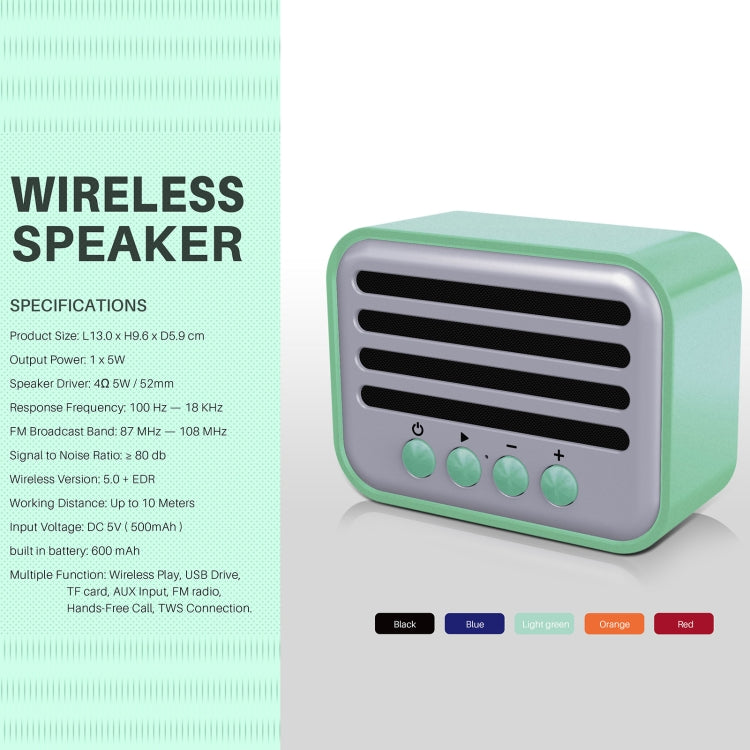 New Rixing NR-102 Mini TWS Bluetooth Speaker(Red) - Desktop Speaker by NewRixing | Online Shopping UK | buy2fix