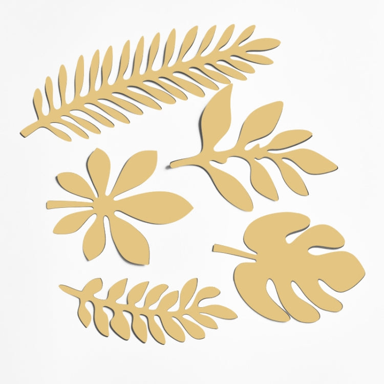 10 in 1 Creative Paper Cutting Shooting Props Tree Leaves Papercut Jewelry Cosmetics Background Photo Photography Props(Gold) - Camera Accessories by buy2fix | Online Shopping UK | buy2fix