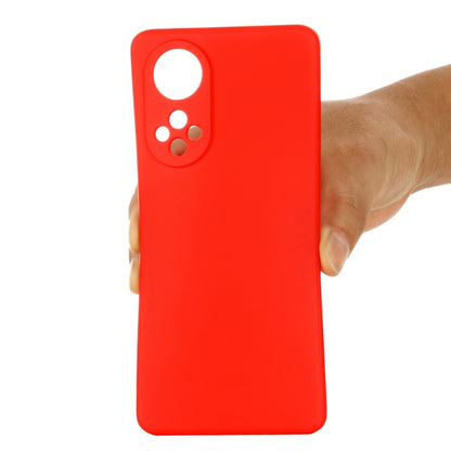 For Huawei Nova 9 Solid Color Liquid Silicone Dropproof Full Coverage Protective Case(Red) - Mobile Accessories by buy2fix | Online Shopping UK | buy2fix