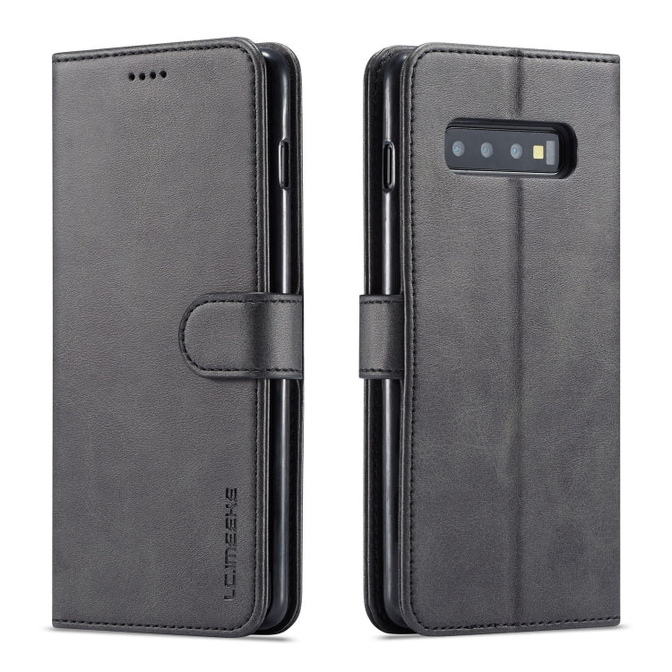 For Galaxy S10 LC.IMEEKE Calf Texture Horizontal Flip Leather Case, with Holder & Card Slots & Wallet(Black) - Galaxy Phone Cases by LC.IMEEKE | Online Shopping UK | buy2fix