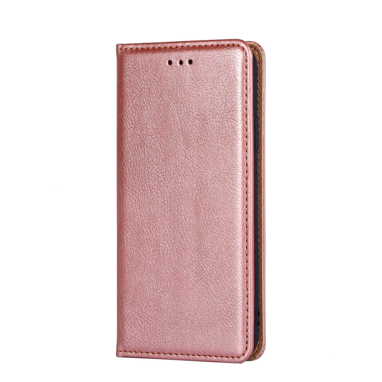 For Samaung Galaxy S22 Ultra 5G Pure Color Magnetic Horizontal Flip Leather Case with Holder & Card Slot & Wallet(Rose Gold) - Samsung Accessories by buy2fix | Online Shopping UK | buy2fix