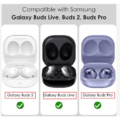 For Samsung Galaxy Buds Live / Buds 2 / Buds Pro / Buds 2 Pro Thunder Battlegear Anti-fall Earphones Protective Case with Switch(Black Purple) - Samsung Earphone Case by buy2fix | Online Shopping UK | buy2fix