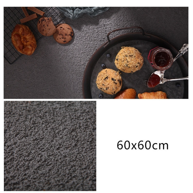 60 x 60cm PVC Backdrop Board Coarse Sand Texture Cement Photography Backdrop Board(Dark Grey) - Camera Accessories by buy2fix | Online Shopping UK | buy2fix