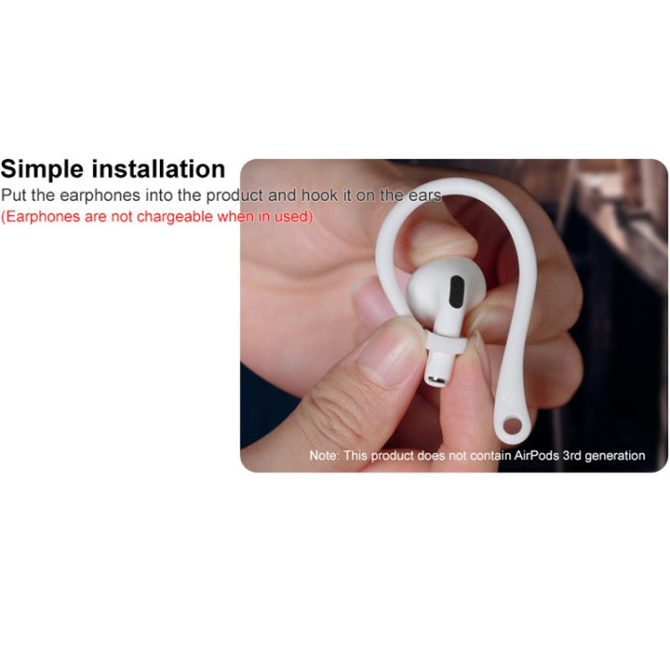 1 Pair imak Wireless Earphones Silicone Anti-lost Lanyard Ear Hook For AirPods 3(White) - Apple Accessories by imak | Online Shopping UK | buy2fix