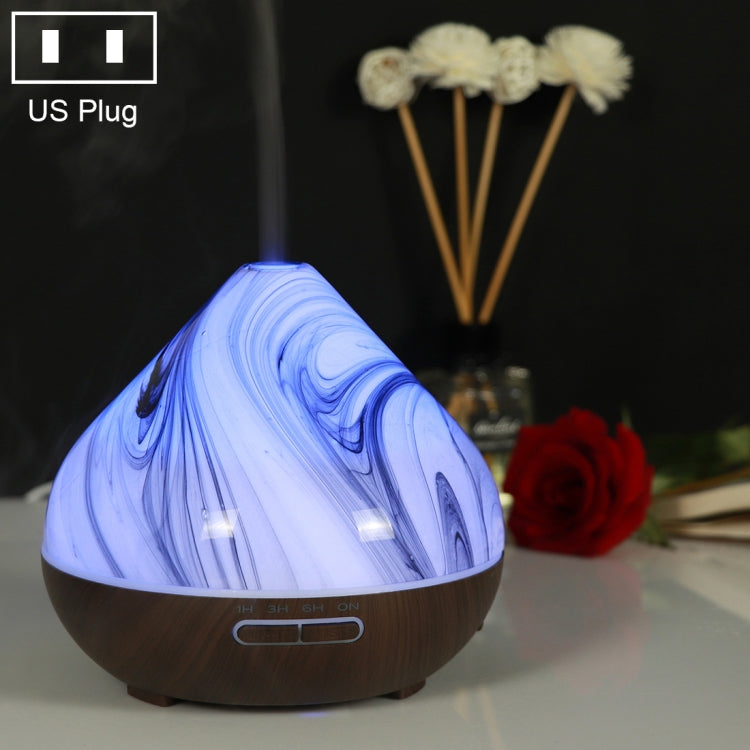 400ml Volcano Shape Humidifier Glass Aromatherapy Machine Automatic Alcohol Sprayer, Plug Specification:US Plug(Coffee) - Home & Garden by buy2fix | Online Shopping UK | buy2fix