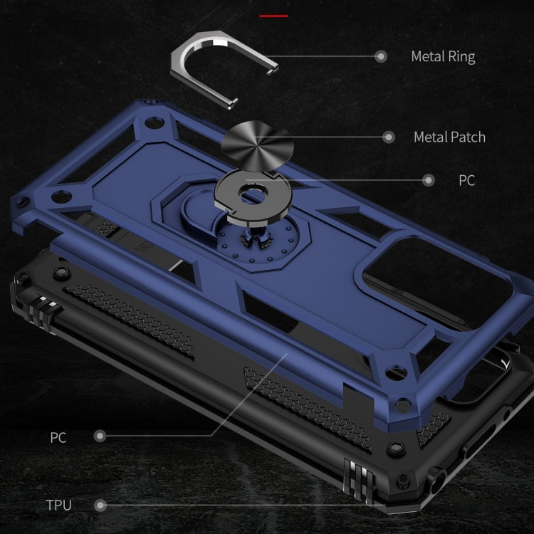 For Xiaomi Redmi 10 Shockproof TPU + PC Phone Case with 360 Degree Rotating Holder(Blue) - Xiaomi Cases by buy2fix | Online Shopping UK | buy2fix