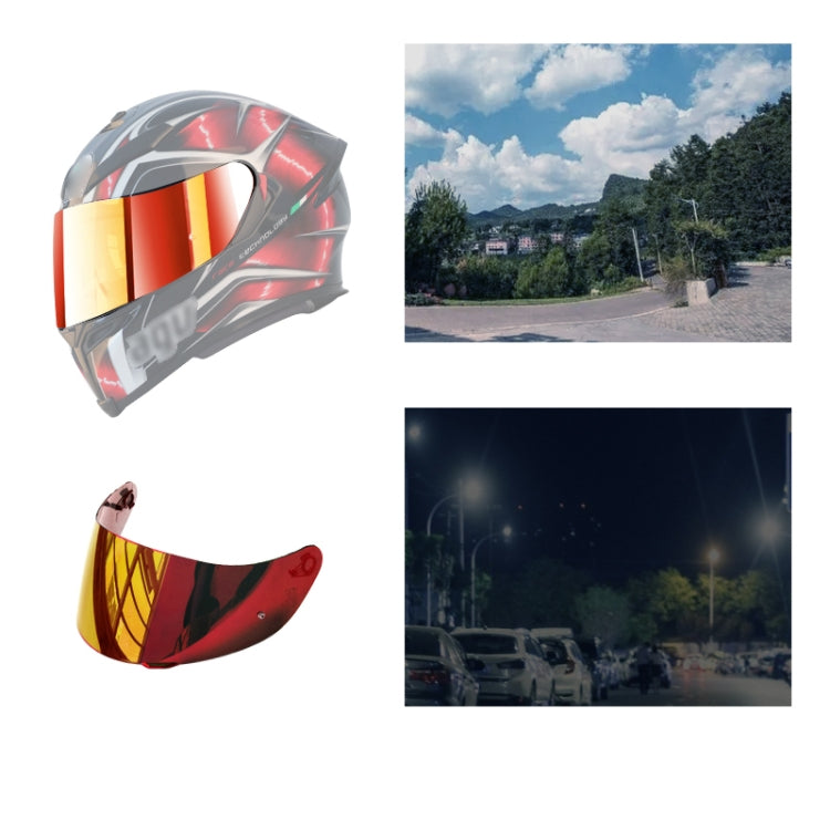 Motorcycle Helmet Visor Anti-UV Wind Shield Lens For AGV K1 / K3SV / K5(Electroplated Red) - In Car by buy2fix | Online Shopping UK | buy2fix