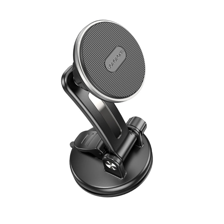Borofone BH64 Graceful Car Center Console Magnetic Mobile Phone Bracket(Black Silver) - In Car by Borofone | Online Shopping UK | buy2fix
