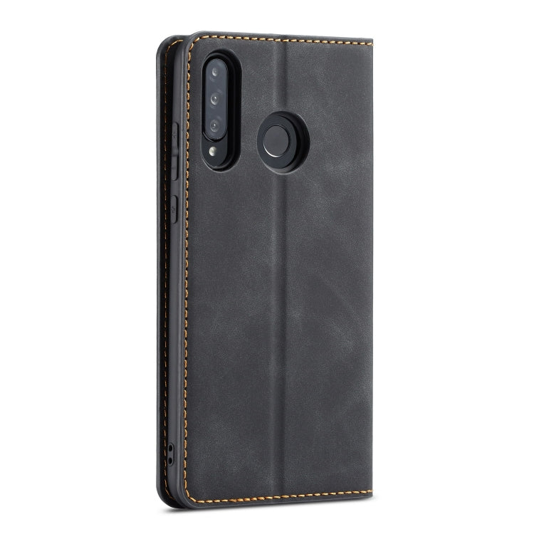 For Huawei P30 Lite Forwenw Dream Series Oil Edge Strong Magnetism Horizontal Flip Leather Case with Holder & Card Slots & Wallet & Photo Frame(Black) - Huawei Cases by Forwenw | Online Shopping UK | buy2fix