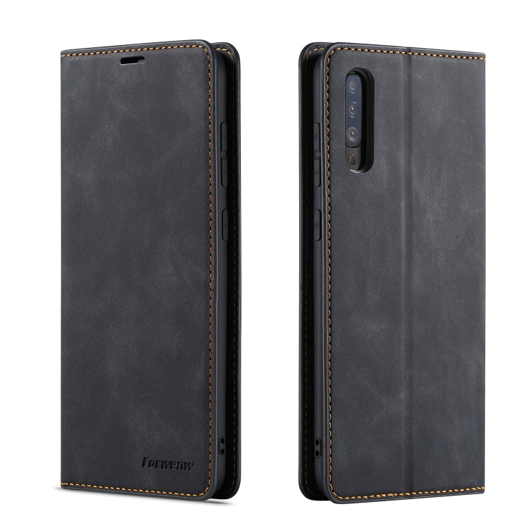 For Galaxy A50 Forwenw Dream Series Oil Edge Strong Magnetism Horizontal Flip Leather Case with Holder & Card Slots & Wallet & Photo Frame(Black) - Galaxy Phone Cases by Forwenw | Online Shopping UK | buy2fix