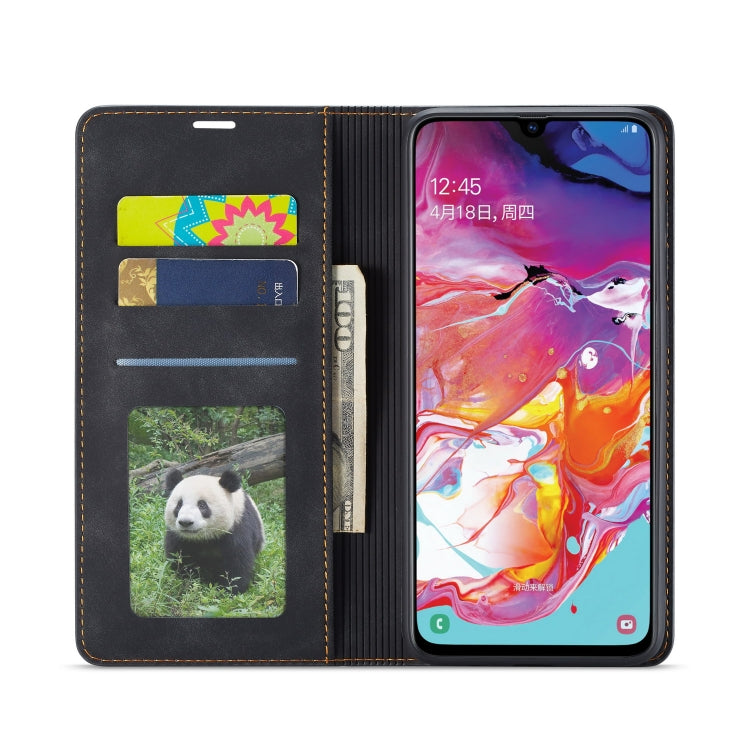 For Galaxy A50 Forwenw Dream Series Oil Edge Strong Magnetism Horizontal Flip Leather Case with Holder & Card Slots & Wallet & Photo Frame(Black) - Galaxy Phone Cases by Forwenw | Online Shopping UK | buy2fix