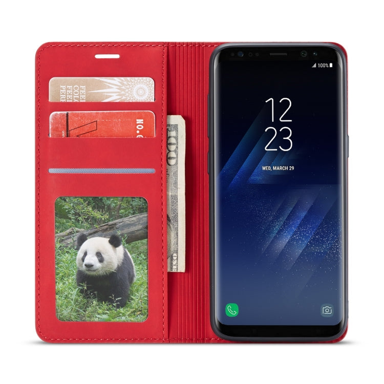 For Galaxy S8 Forwenw Dream Series Oil Edge Strong Magnetism Horizontal Flip Leather Case with Holder & Card Slots & Wallet & Photo Frame(Red) - Galaxy Phone Cases by Forwenw | Online Shopping UK | buy2fix