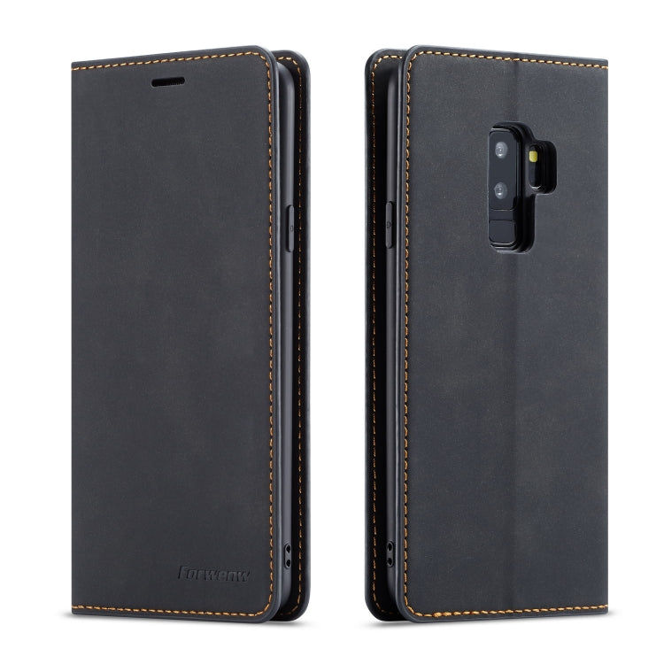 For Galaxy S9 Forwenw Dream Series Oil Edge Strong Magnetism Horizontal Flip Leather Case with Holder & Card Slots & Wallet & Photo Frame(Black) - Galaxy Phone Cases by Forwenw | Online Shopping UK | buy2fix